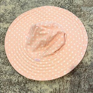 Ruffle Butts Peach Polka Dot Sun Hat